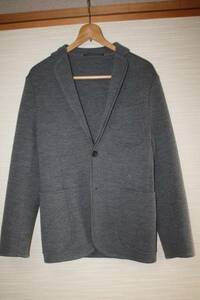 B141* beautiful goods * United Arrows green lable lilac comb ng wool jacket S gray 