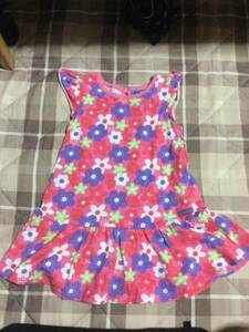 * girl floral print One-piece beautiful goods 90 size 