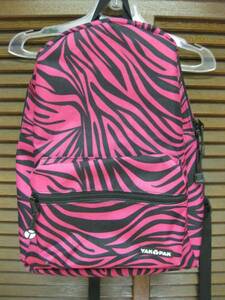 YAK PAK Day Pack pink / black pattern USED Yakpak rucksack 