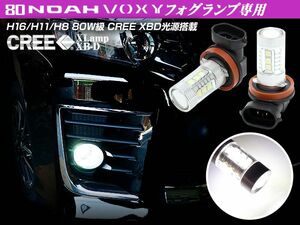 80系 ノア ヴォクシー 80W級 CREE XBD光源搭載16LED 2個セット