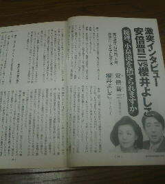 インタビュー　安倍晋三VS櫻井よしこ　文藝春秋切抜き