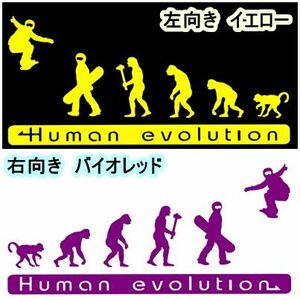 人類の進化 15cm【スノーボード編A】ステッカー 2