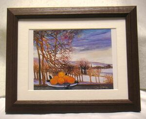 Art hand Auction ◆Michel Henley Winter offset reproduction with wooden frame, immediate purchase◆, Painting, Oil painting, Nature, Landscape painting