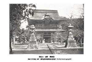 即落,明治復刻絵ハガキ,神奈川,鎌倉,建長寺1枚,鎌倉五山,100年前