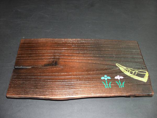 Gebranntes Paulownia-Holz mit Polyurethan-Finish, Iris-Ausstellungsständer in Bootsform, Handgefertigte Artikel, Innere, Verschiedene Waren, Andere