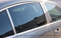 即納 激安 VWパサートB6セダン3C ステンレス鏡面クローム高品質ピラー ウインドー ポスト カバー トリム 高級 メッキ スポイラー エアロ_画像3