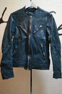 バックラッシュ ドイツカーフ製品染 レザーライダースジャケット　leather jacket riders back lash