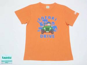 送料込・USED ランドリー Laundry SAFARI DRIVE BOYプリント半袖Tシャツ Sサイズ