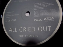 allure / ALL CRIED OUT / 12 single remix VINYL 美品_画像2