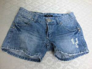 &byp&d* Denim damage processing short pants 