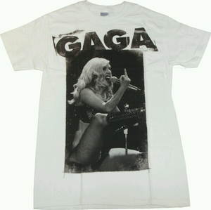 正規品Δ送料無料 Lady Gaga(レディーガガ) 中指 Tシャツ(S)