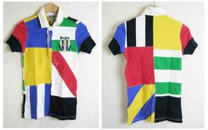 #RUGBY Ralph Lauren multicolor patch Rugger shirt lady's for women XS