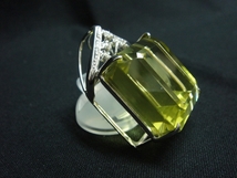 ☆　Ｋ１８ＷＧ　レモンクォーツペンダントヘッド　71.84ct　新品　☆_画像2