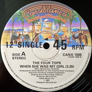 【Disco 12】Four Tops / When She Was My Girl