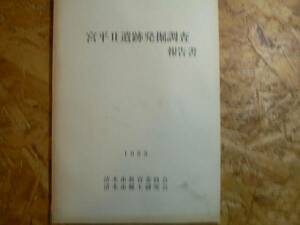 宮平Ⅱ遺跡発掘調査報告書 / 清水市郷土研究会 1983年 静岡県