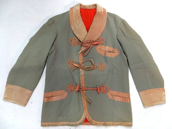 30s 40s ビンテージ ウール スモーキングジャケット ショールカラー 1940年代のパターン、男性ショールカラースモーキングジャケット
