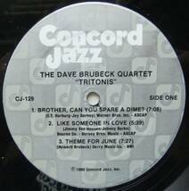 ◆ DAVE BRUBECK Quartet / Tritonis ◆ Concord Jazz CJ-129 ◆ _画像3