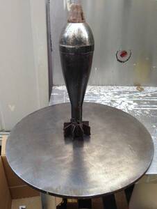 BOMB genuine article industry series steel display in dust real cannonball 