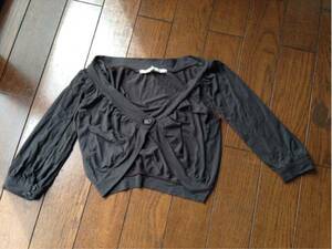 1/2un-demi and umi design Short cardigan khaki cheap price open shoulder Spick Aqua Girl treatment 