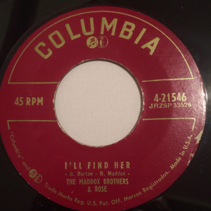 US Orig MADDOX BROTHERS 7inch I'LL FIND HER контри-рок 