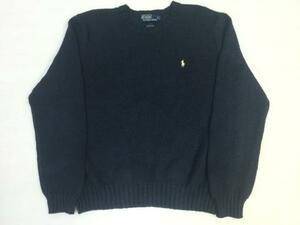 polo by ralph lauren ラルフローレン コットンニット 紺(L)