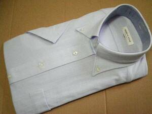 BLUERIVER*サイズ S 37-半袖*高級Yシャツ 形態安定加工
