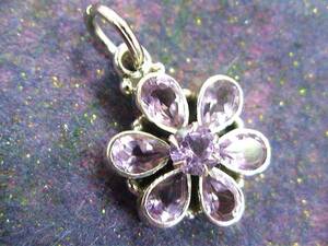  natural stone amethyst pendant top ( flower ) new goods postage Y120