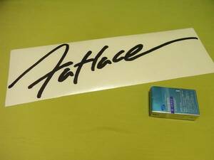 FATLACE SCRIPT VINYL 18抜きステッカー　黒　JDM USDM ファットレース