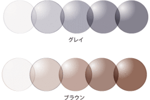 送料無料☆太陽で色が変わる☆2枚1組調光レンズ1.55非球面レンズ