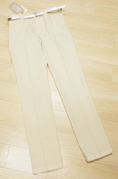 新品82%OFF マックスマーラ Max Mara ベルト付きコットンパンツ ライトベージュ 40サイズ