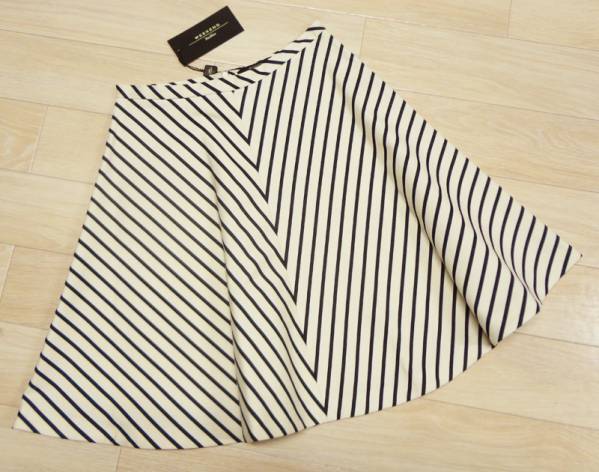 新品85%OFF マックスマーラ Max Mara スカート ベージュ×ネイビー 40サイズ