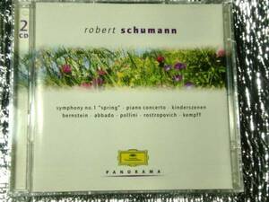 2CD シューマン 交響曲1春,協奏曲,他/バーンスタイン,アバド,他/独盤