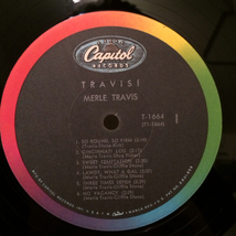US Orig MERLE TRAVIS LP TRAVIS! ロカビリー_画像3