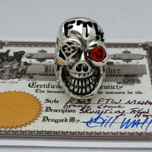  new goods BWL Bill Wall Leather FTW master Skull ring ring w/ Stone kerutik Heart custom Japan size 15 number 