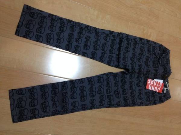 新品JUNKSTORE完売ドクロ総柄パンツ120スカルチャビー ジャンクストアbreezeブリーズ