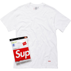 S■Supreme Hanes Tagless TeesヘインズTシャツtee白1枚box logo