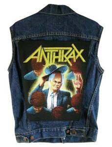 ANTHRAX Anne slacks 80s VINTAGE dead stock Vintage extra-large huge badge back patch 