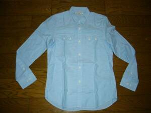  new goods GAIJIN MADEgai Gin meido western shirt M plain is lilac n