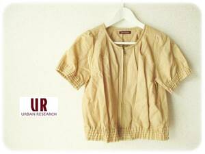 URBAN RESEARCH Urban Research * beige puff sleeve jacket outer M lady's 