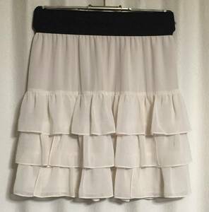 Vivienne Tam ◆ Трехэтажная юбка из оборки (белый) ◆ Размер 0