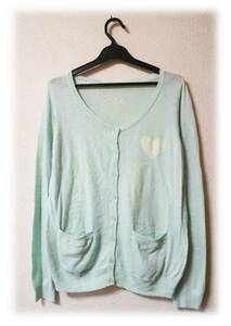 OLIVE des OLIVE olive *te* olive Heart cardigan super-discount mint green pastel color postage included .. packet 