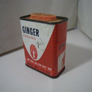 ビンテージ スパイス缶 FRANK'S Ginger kd259