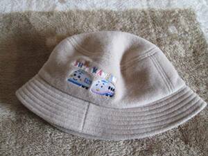 ◆シンカンセンフリース帽子ベージュ５４ｃｍ◆