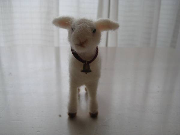 手工羊毛毡小山羊, 玩具, 游戏, 毛绒玩具, 羊毛毡