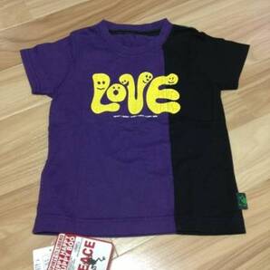 新品ブーフーウー ペインキープリントラブ&ピースTシャツ110男女