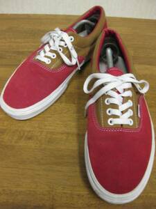 VANS ERA 赤スウェード/茶 ２９．５ USED エラ スケート