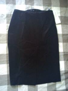 * Fragile black velour tight skirt 34 W58 new goods *