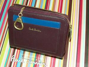 *851W2 new goods genuine article Paul Smith color pop purse * card inserting 