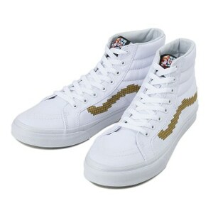 新品 未使用 国内正規 ◆ 任天堂 VANS NINTENDO SK8-HI SLIM IN CONSOLE/GOLD CANVAS 27.5cm ホワイト/ゴールド ◆ Nintendo