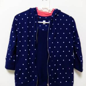 Design Tshirts Store graniph ドット柄パーカー 5~7分袖